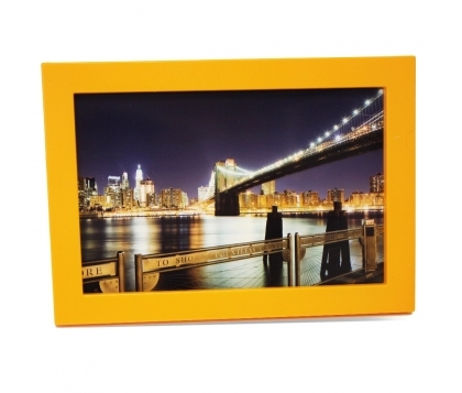 Solo Mount Magnet 4 x 6"- orange- inc. clear high-gloss cover 