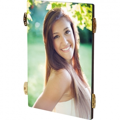 Ж7 CL - Rectangle photo panel with hinges - Center, HDF, White, Gloss , 88,9 x 127 x 6,35 mm