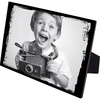 Rectangle photo panel with easel, HB, White, Gloss, 203.2 x 254 х 6.35 mm