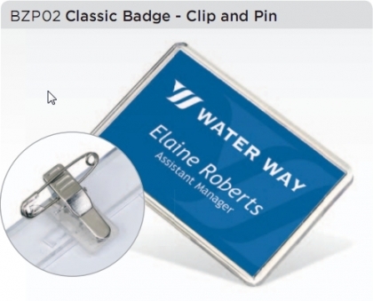 ADV Classic Badge with Clip & Pin (box-500)