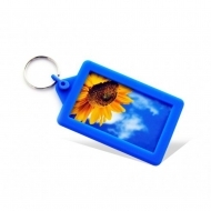 Soft Touch Classic Keyring Blue (insert size 70.5 x 45 mm) (box-250)