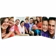 Г1 CL - ТРОЕН ФОТО ПАНЕЛ с ПАНТИ, HDF, Бяло, Гланц, 127 x 177,8 + 88,9 x 127 mm (x2) x 6.35 mm