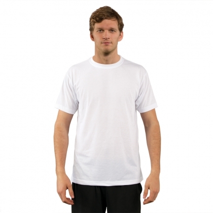 Тениска за сублимация Basic къс ръкав бяла S