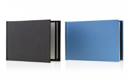 Мини Албум за снимки 10x15 черно/ синьо твърди корици самозалепващи страници