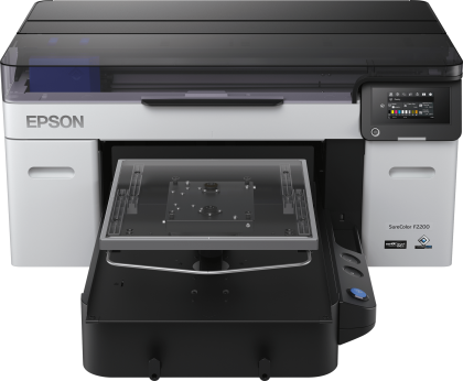 Epson SureColor SC-F2200 DTG CMYK+WHITE. Принтер за директен дигитален печат върху текстил (DTG )и филм (DTF) - най-добри цени от FACTOR.BG. Перфектен за печат и щампи върху тениски.