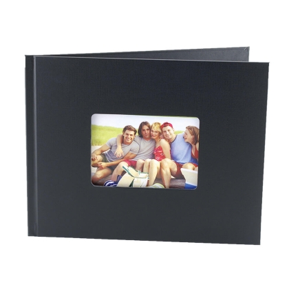 Pro PhotoBook WITH WINDOW A4L - black silk - Box 10 pcs