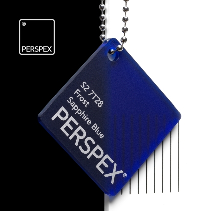 PERSPEX Frost S2 7T28 Sapphire BLUE Double-Sided Satin acrylic sheets