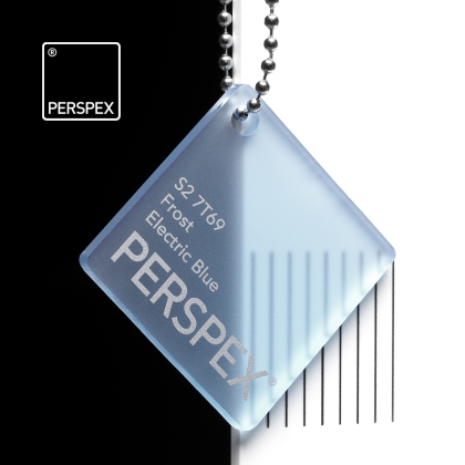 PERSPEX Frost S2 7T69 Electric BLUE Double-Sided Satin acrylic sheets