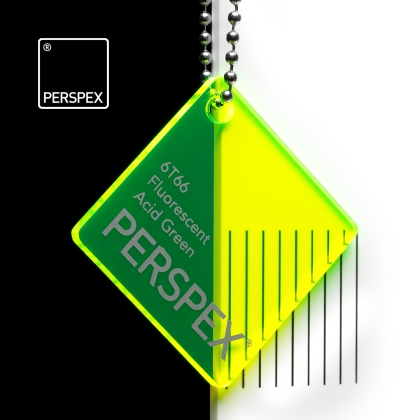 PERSPEX Fluorescent 6T66 Acid GREEN acrylic sheets