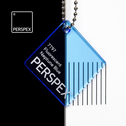 PERSPEX Fluorescent 7T97 Neptune BLUE acrylic sheets