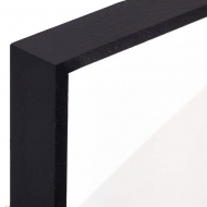 CHAMFER WALL PANEL with BLACK EDGE MDF Gloss White 150 x 150 mm 10 pcs/box