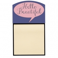 Hardboard Gloss White Sticky Note Holder (w/insert 2.13