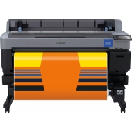 Epson SC-F6400H сублимационен принтер, показан без сублимационна хартия, конфигурация CMYK + Оранжево и Виолетово сублимационни мастила